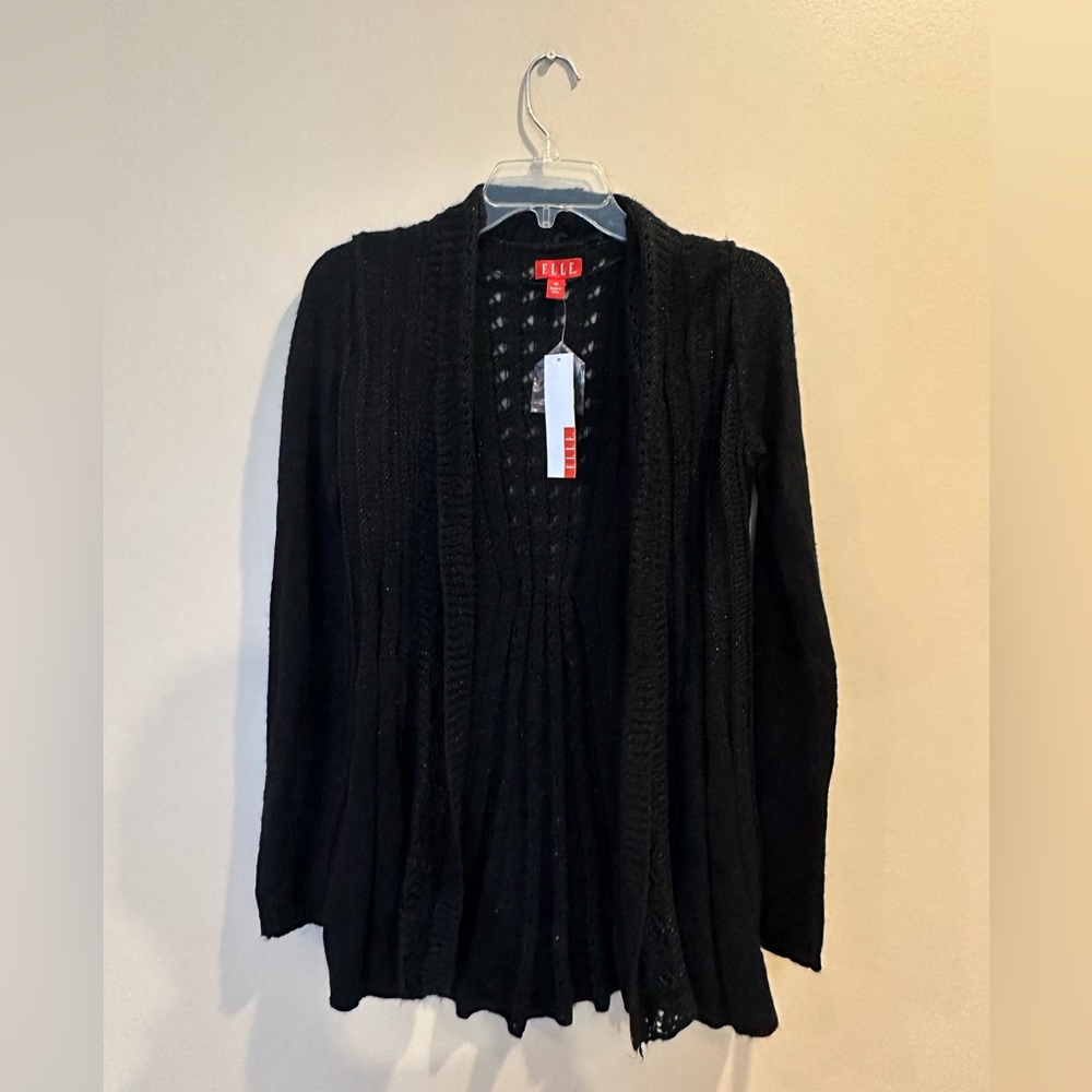 ELLIE black with sparkle knot cardigan. Size Xs